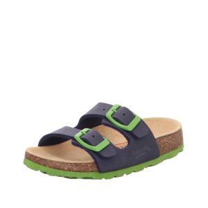 Fussbettpantoffel Tecno blau/grün