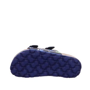 Fußbettpantoffel Tecno Fußball blau