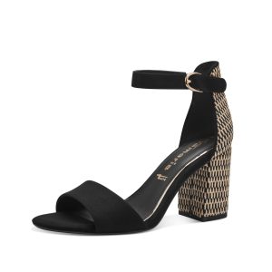 Spangensandale black comb