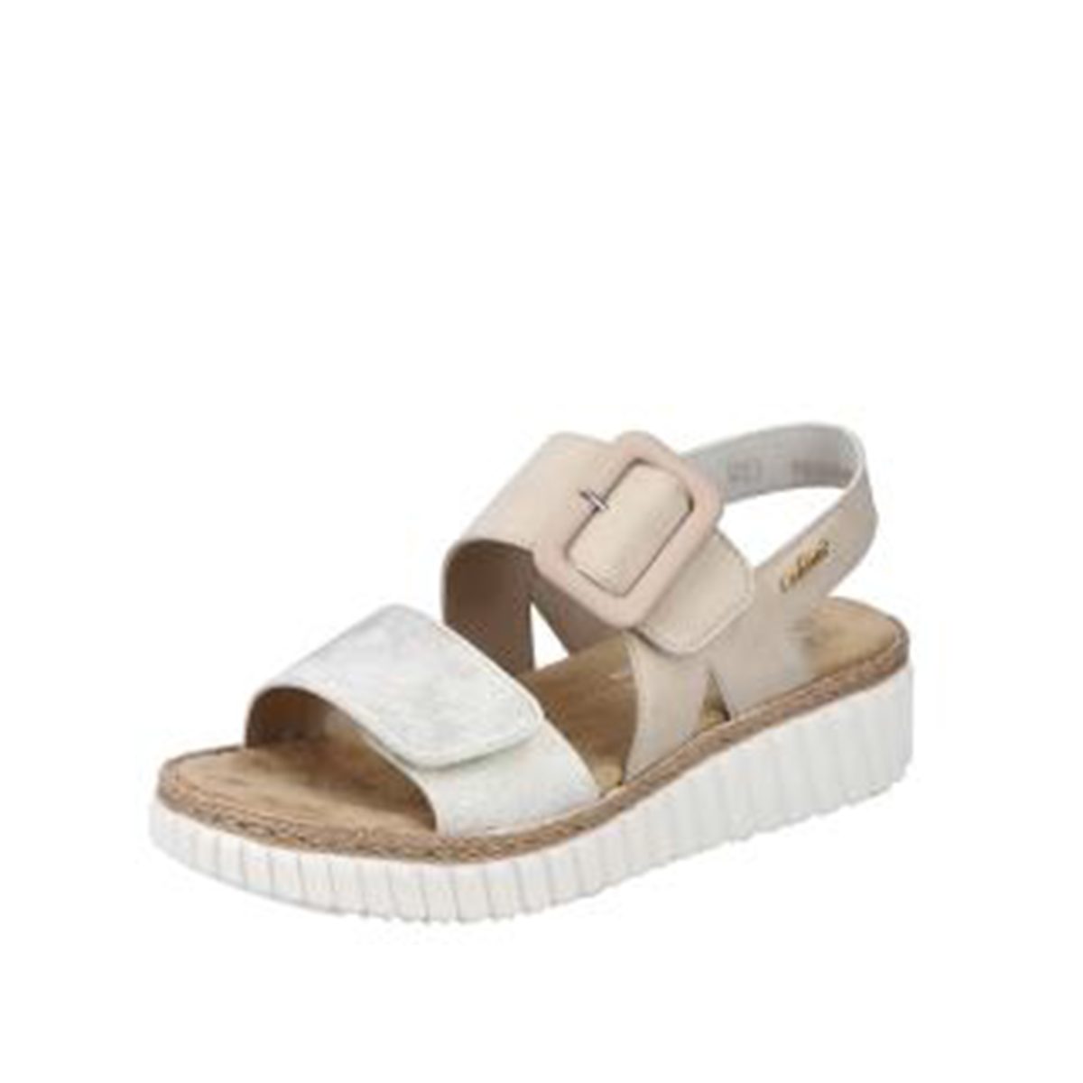 Keilsandalette Aleria beige-gold