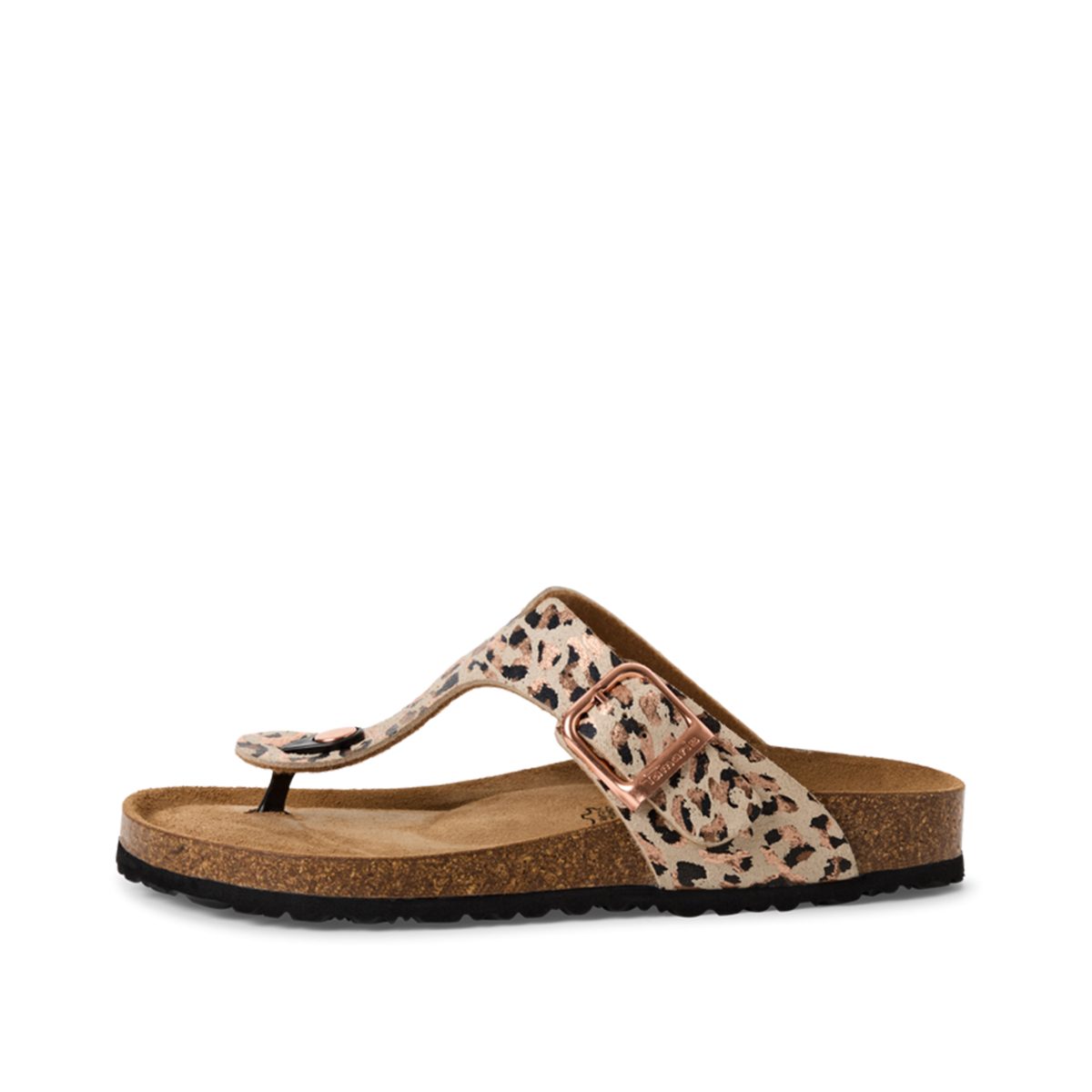 Zehentrenner beige leopard
